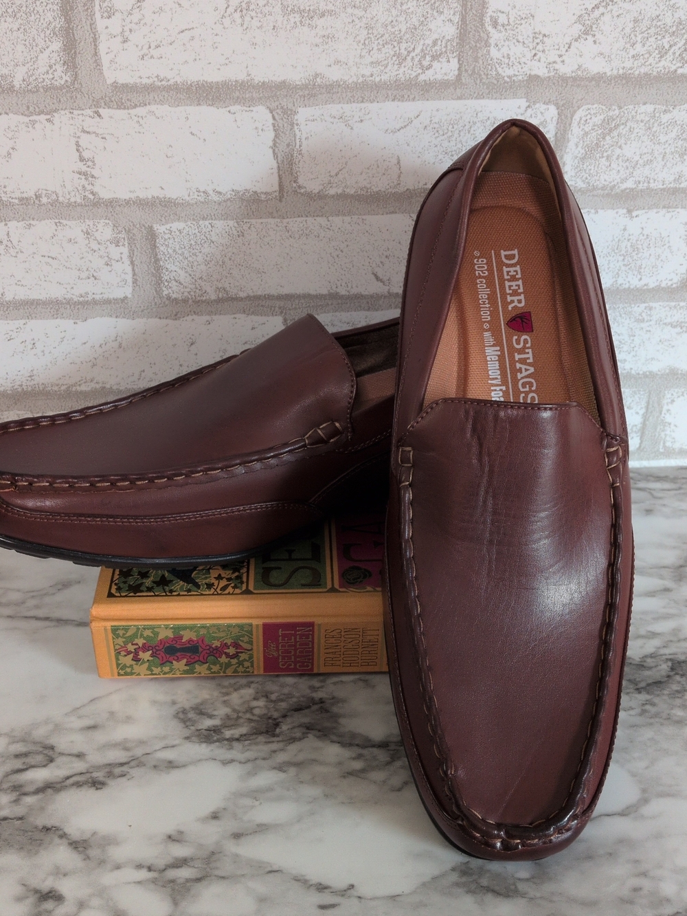Men’s Brown Deer Stags Everest Slip On Shoes 902 Collection Memory Foam Sz. 13 M